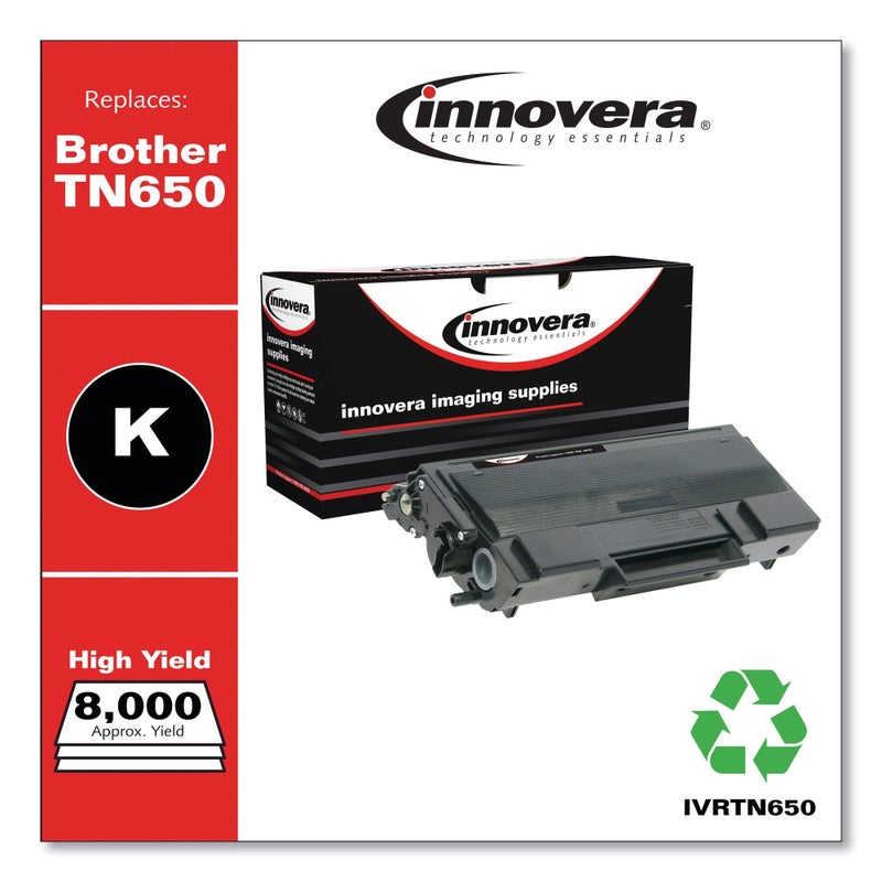 Innovera Remanufactured Black High-Yield Toner, Replacement for TN650, 8,000 Page-Yield - Image 2